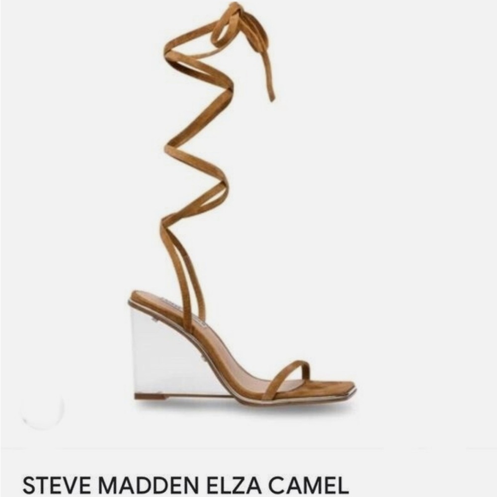 Steve Madden Camel Wedge Sandals